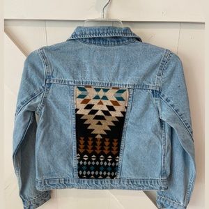 NWT Jean girls Levi jacket with custom southwestern wool blend jacket backing